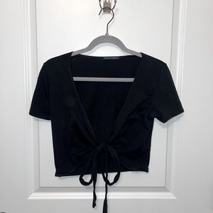 Brandy Melville front tie tee